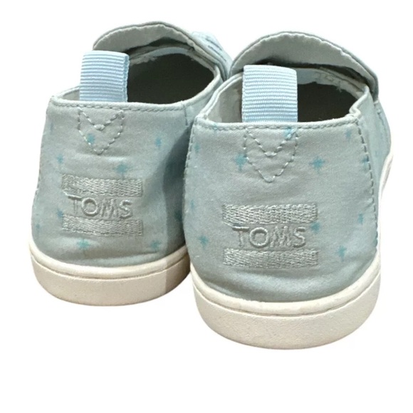 DISNEY X TOMS Cinderella Sky Blue Glass Slipper Canvas Shoes Women’s Size 8 - Picture 2 of 9